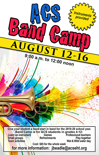 Band Camp Starts Next Week Aug 12 16 Atlantic Christian School