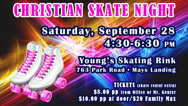 Christian Skate Night – Saturday, Sept. 28 – Atlantic Christian School