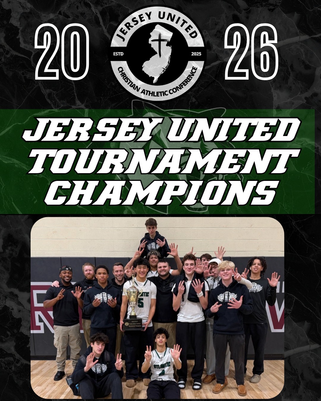 Congratulations to the ACS Varsity Boys Basketball Team on winning the Jersey United Christian Athletic Conference Tournament Championship! We are so proud of you! 🏆🏀