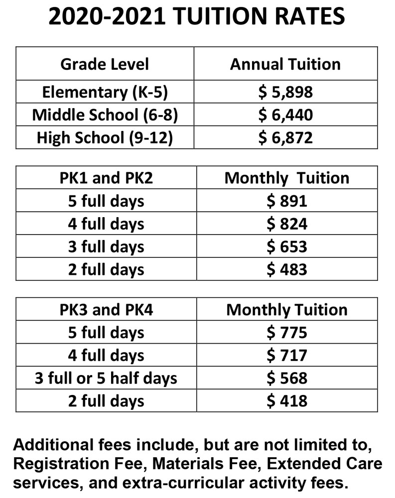 Tuition and Fees Atlantic Christian School