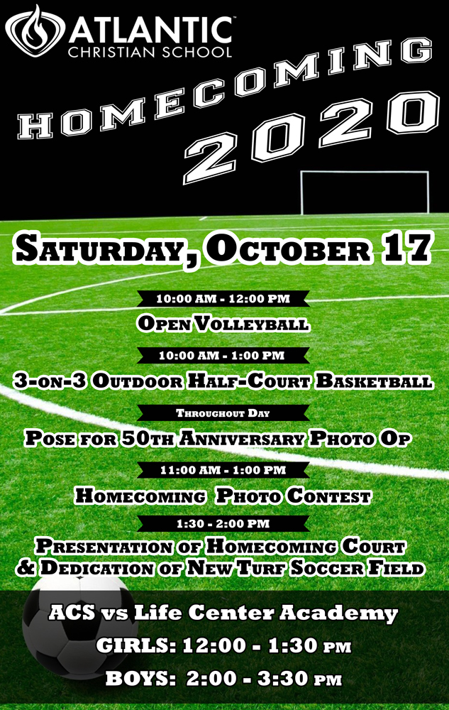 Join Us for Homecoming 2020 — Saturday, October 17 – Atlantic Christian ...