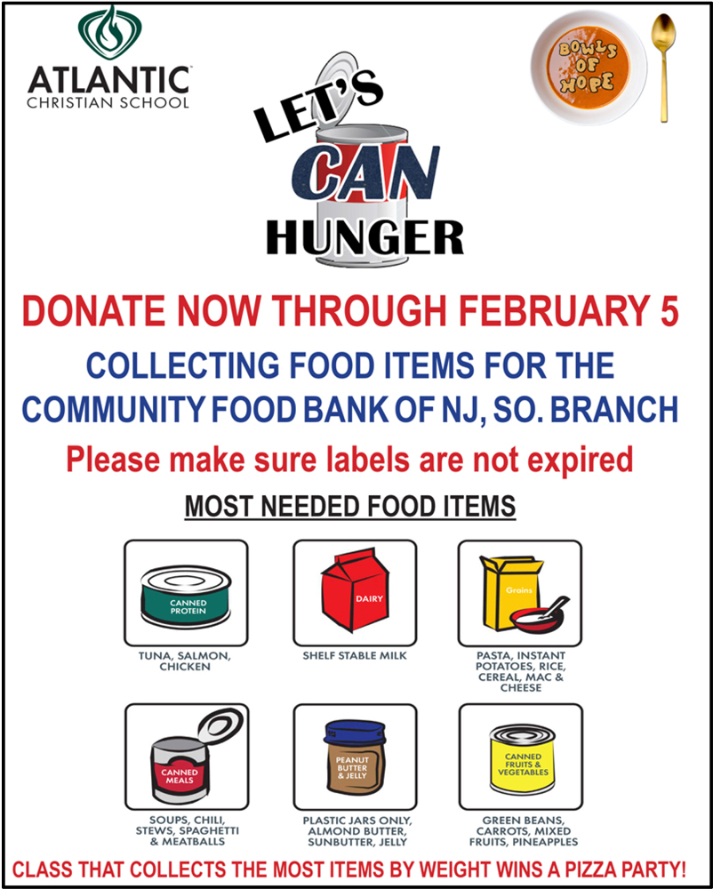 school canned food drive flyer