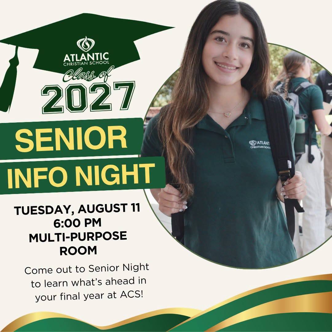 🎓 REMINDER: Senior Info Night is Tonight!

ACS Class of 2027 seniors and parents, please join us tonight, Tuesday, August 11, at 6:00 p.m. in the Multi-Purpose Room.

We will review important senior-year information, including upcoming events and deadlines, college planning, graduation requirements, and senior privileges.

We look forward to seeing you as we prepare for an exciting and memorable senior year together!
