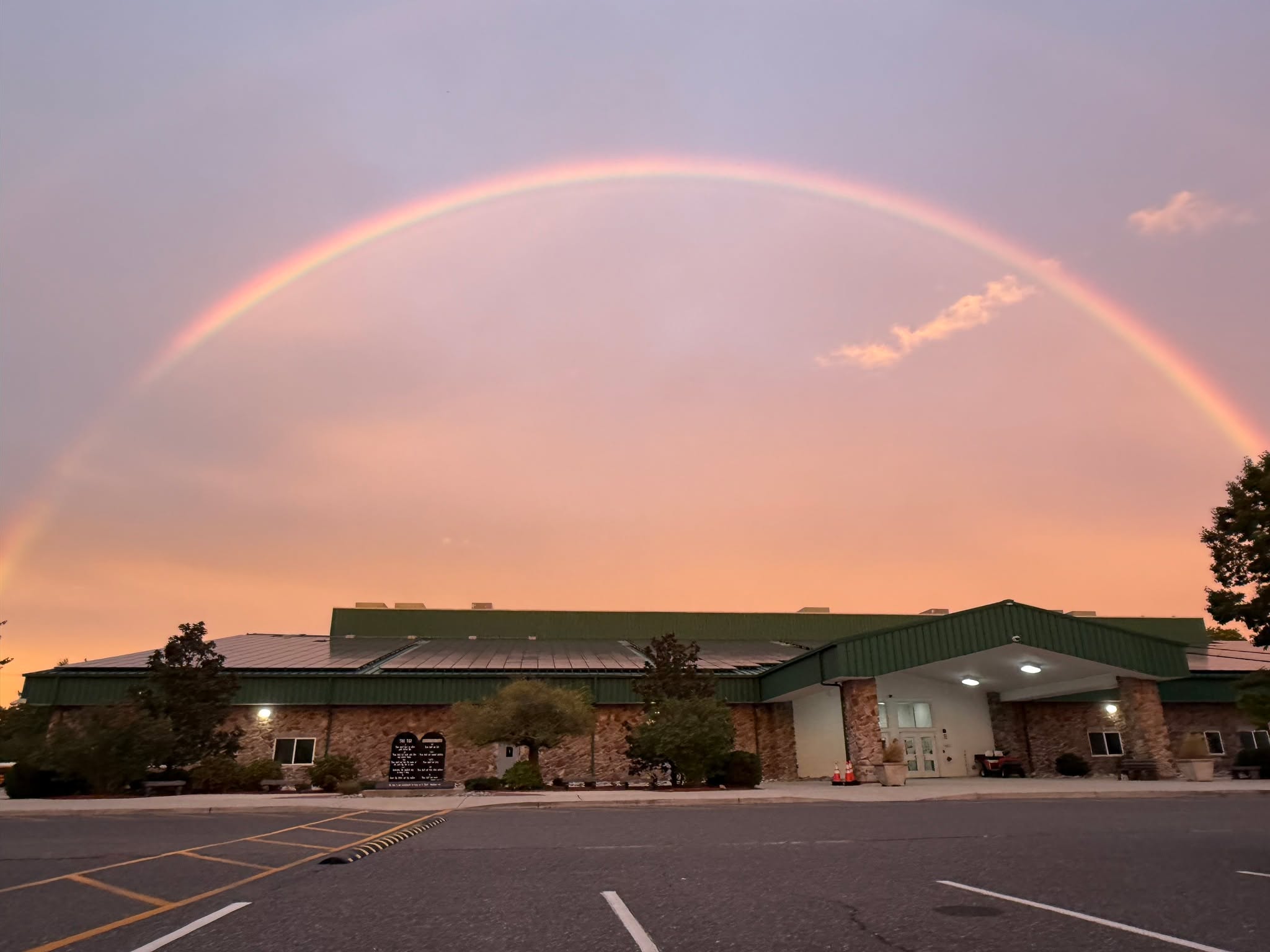 A couple of hours after the school day had ended, this beautiful rainbow appeared over Atlantic Christian School. 🌈

What a peaceful reminder of God’s faithfulness and His promises.

“I have set my rainbow in the clouds, and it will be the sign of the covenant between me and the earth.” — Genesis 9:13

#AtlanticChristian #acseht #rainbow #GodsCovenant