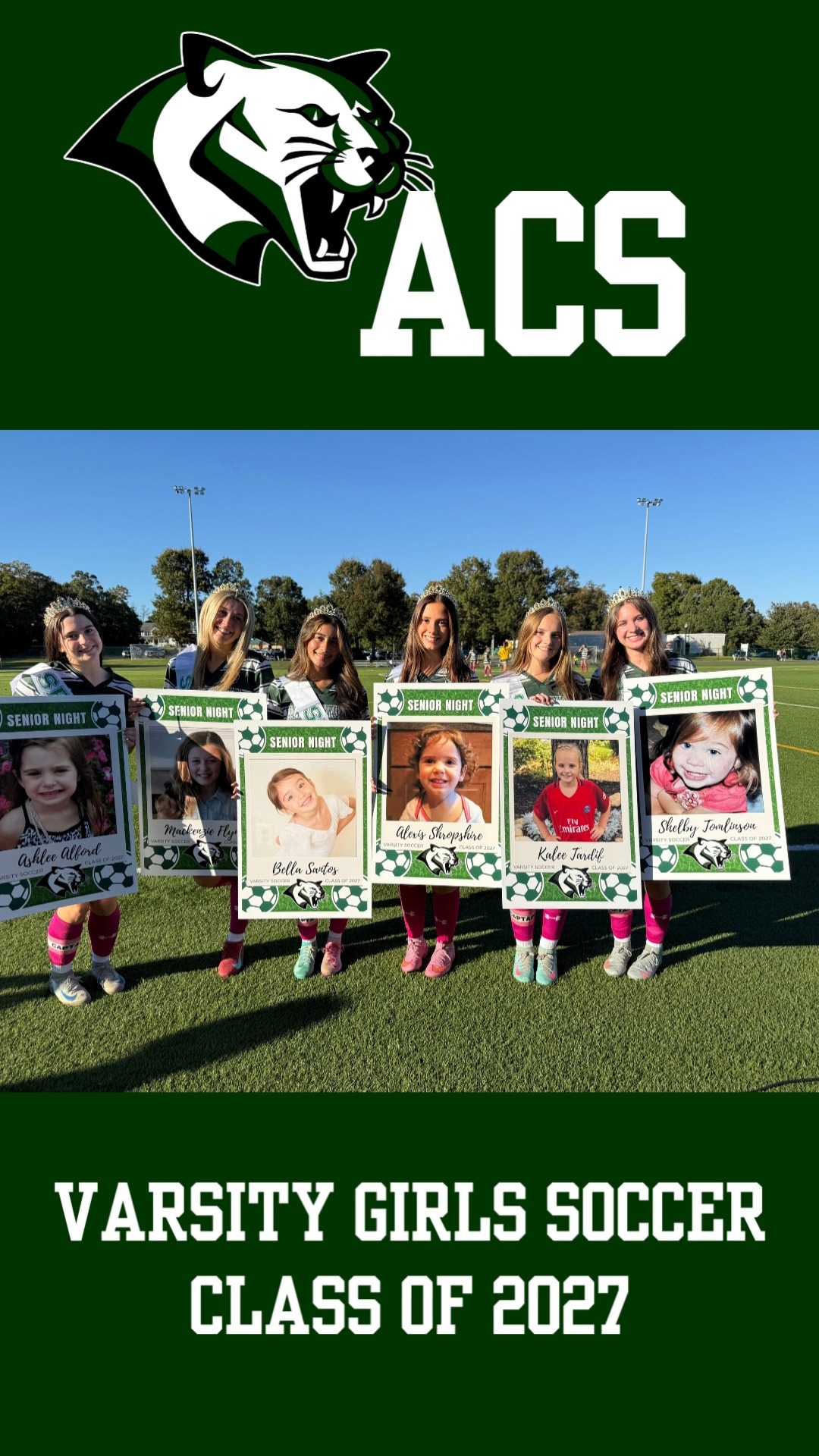 ACS Varsity Girls Soccer | Class of 2027 - From little dreams to senior memories. God has been faithful through it all. ❤️

#ACSCougars #SeniorNight #ClassOf2027 #ACSVarsitySoccer #AtlanticChristianSchool #acseht